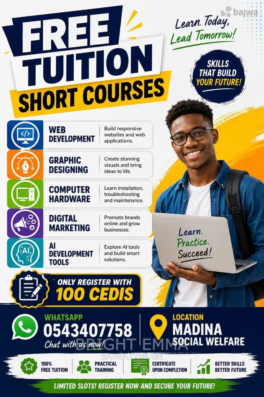 Free tution short courses in I.T