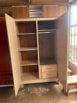 2 in 1 Wardrobe with Quality Laminated Wood view 2