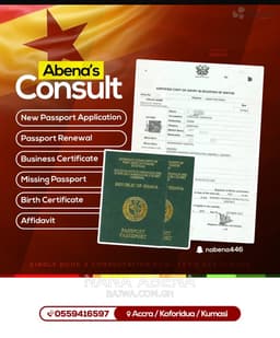 Passport and Birth Certificate view 1