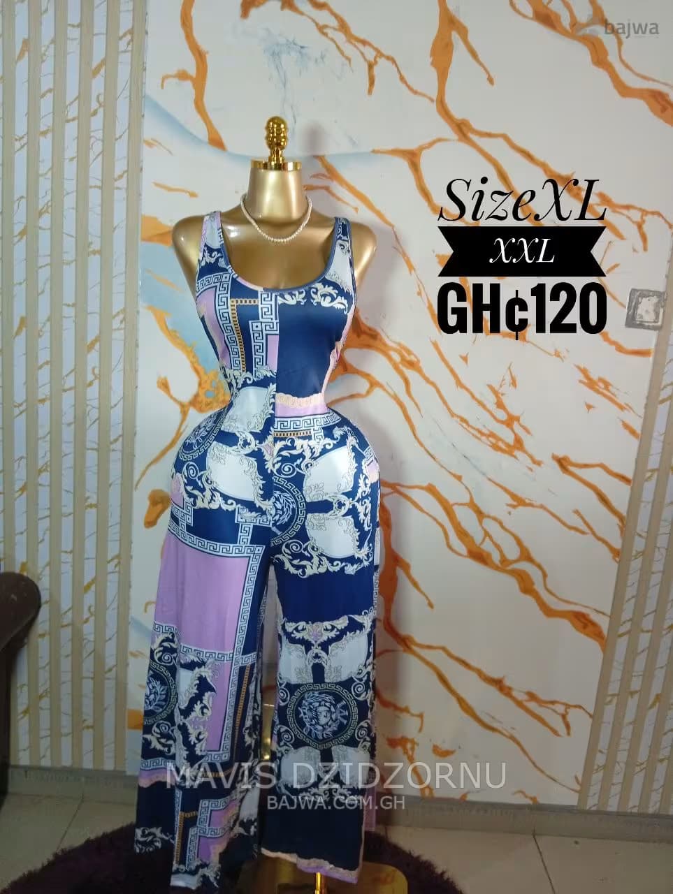 ROYALTY Baroque Palazzo Jumpsuit
